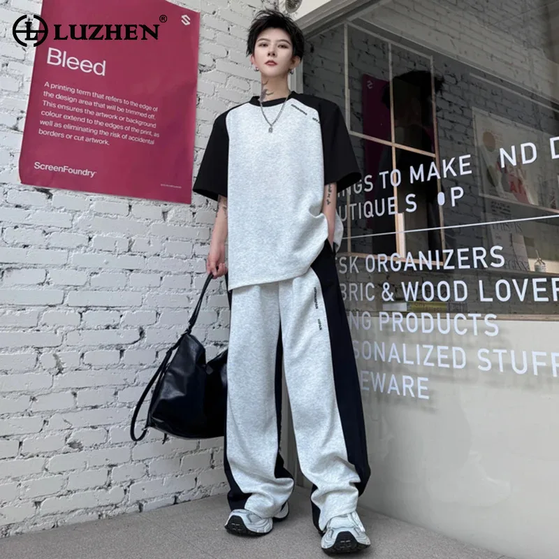 LUZHEN Short T Contrast Sleeved Design Shirts Color Trendy Two-piece Sets New Stylish Casual Sport Men's Straight Pants JY2576
LUZHEN Short T Contrast Sleeved Design Shirts Color Trendy Two-piece Sets New Stylish Casual Sport Men's Straight Pants JY2576