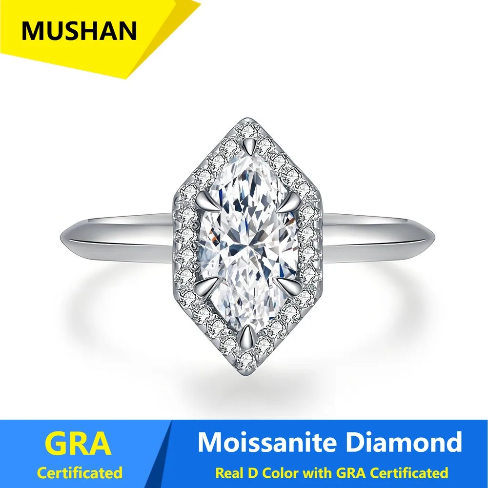 MUSHAN Luxury Jewelry 925 Sterling Silver Ring Band Women GRA Certificated Moissanite Diamond Emerald D Color Rings Fine Jewelry
MUSHAN Luxury Jewelry 925 Sterling Silver Ring Band Women GRA Certificated Moissanite Diamond Emerald D Color Rings Fine Jewelry