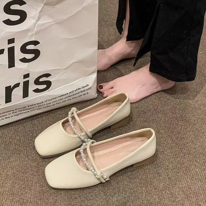 Women's Mary Jane Shoes Pearl Decorated Breathable Flat Shoes Soft Soled Wear-resistant Anti Slip Casual Shoes zapatos de mujer
Women's Mary Jane Shoes Pearl Decorated Breathable Flat Shoes Soft Soled Wear-resistant Anti Slip Casual Shoes zapatos de mujer