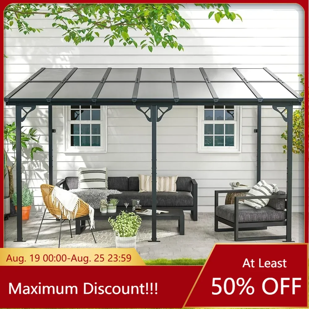 Gazebo for Patio, Gazebo Pergola with Sloped Roof, Large Wall-Mounted Heavy Duty Awnings, for Backyard, Patio, Deck and More
Gazebo for Patio, Gazebo Pergola with Sloped Roof, Large Wall-Mounted Heavy Duty Awnings, for Backyard, Patio, Deck and More