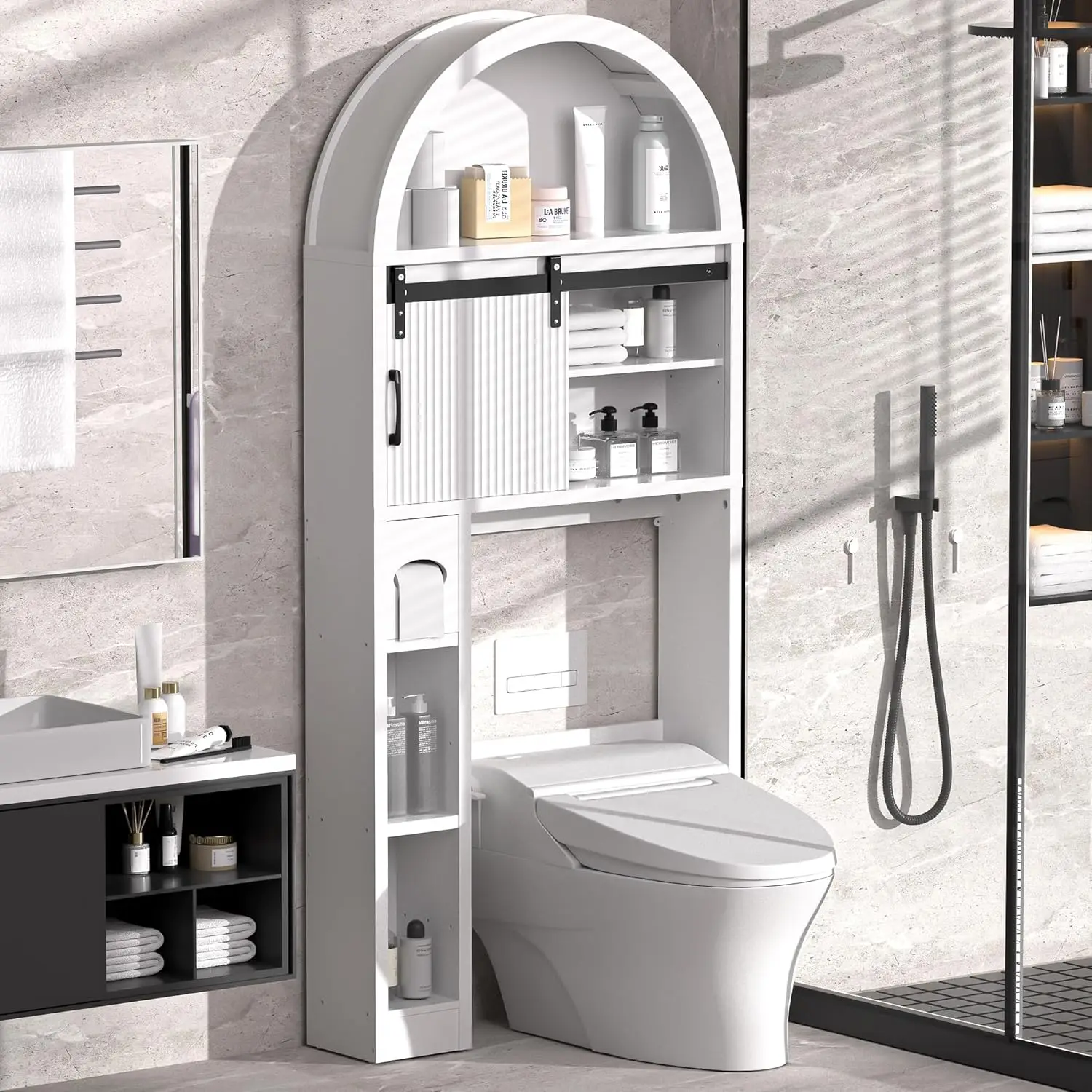 Шкаф для хранения над унитазом, органайзер для ванной, раздвижная дверь, защита от опрокидывания, арочный, экономия места, для прачечной, на заказ
Шкаф для хранения над унитазом, органайзер для ванной, раздвижная дверь, защита от опрокидывания, арочный, экономия места, для прачечной, на заказ