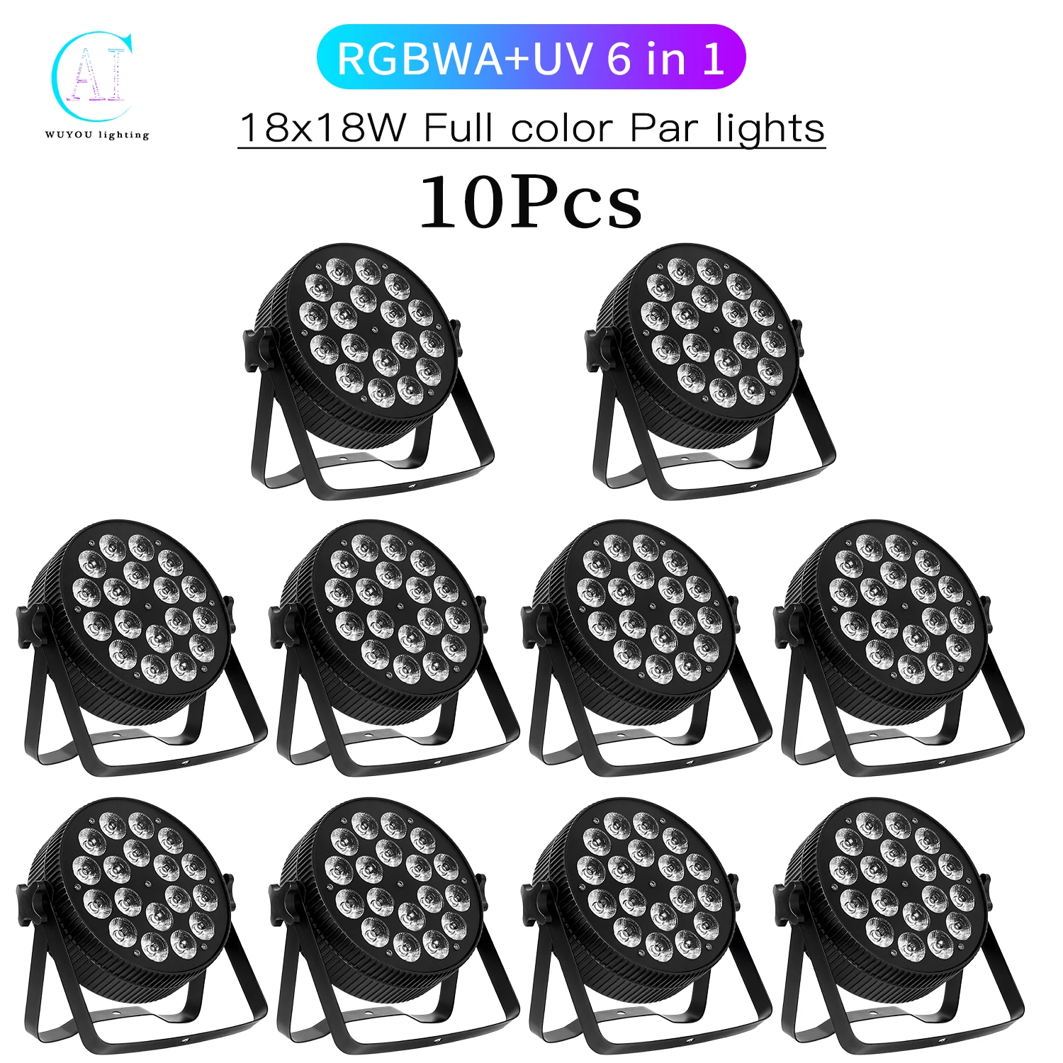 10Pcs/Lots LED Par Light 18x12W/18x18W RGBWA+UV 6 in 1 Aluminum Flat Stage Light DMX Control DJ Disco Dance Room Party Lighting
10Pcs/Lots LED Par Light 18x12W/18x18W RGBWA+UV 6 in 1 Aluminum Flat Stage Light DMX Control DJ Disco Dance Room Party Lighting