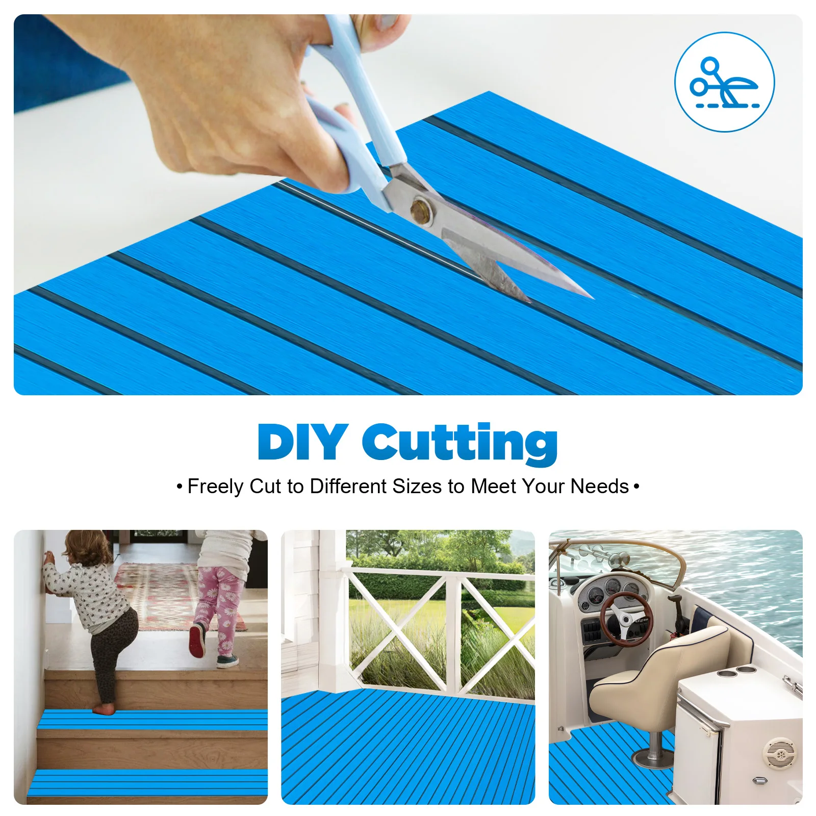 EVA Foam Flooring Sheet Faux Teak, Non-slip 240x90CM Flooring Mat, Deck Mat Rolls Sheet for Boat, Marine, Yacht
EVA Foam Flooring Sheet Faux Teak, Non-slip 240x90CM Flooring Mat, Deck Mat Rolls Sheet for Boat, Marine, Yacht