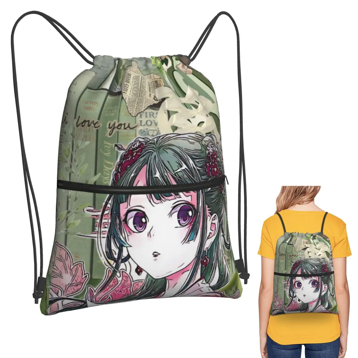 The Apothecary Diaries Maomao Backpacks Casual Drawstring Bags Sports Bag Book Bags for Man Woman Students
The Apothecary Diaries Maomao Backpacks Casual Drawstring Bags Sports Bag Book Bags for Man Woman Students