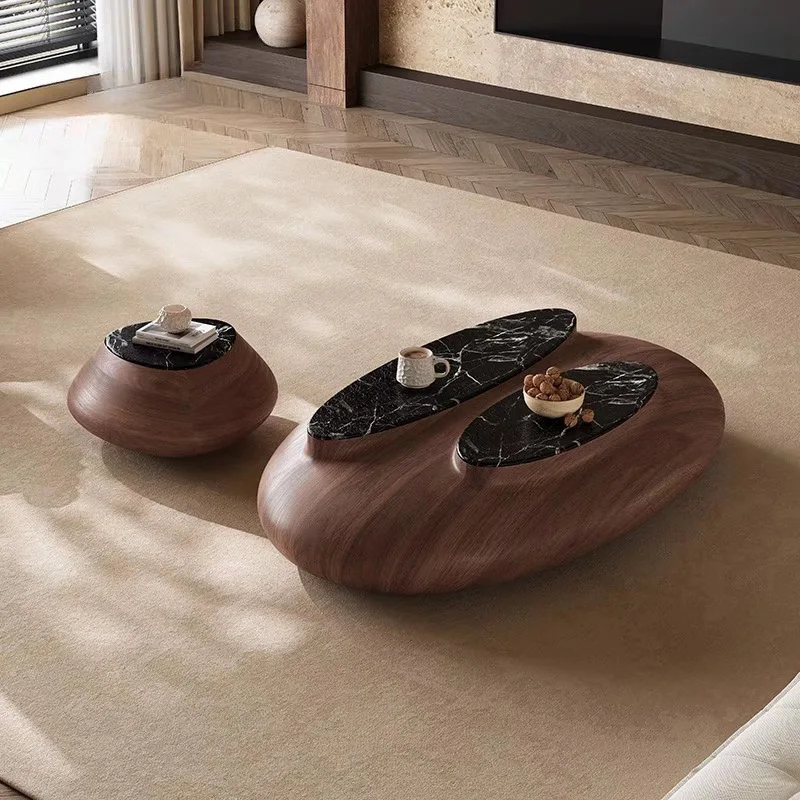 Italian minimalist coffee table combination living room household small apartment art high-end walnut coffee table
Italian minimalist coffee table combination living room household small apartment art high-end walnut coffee table
