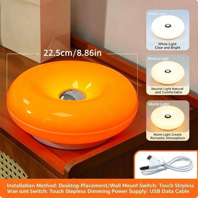 Modern Round Tables Lamp Simple Touch Control Night Light Adjustable Brightness Bedside Lamp For Home Office Enduring M4YD
Modern Round Tables Lamp Simple Touch Control Night Light Adjustable Brightness Bedside Lamp For Home Office Enduring M4YD