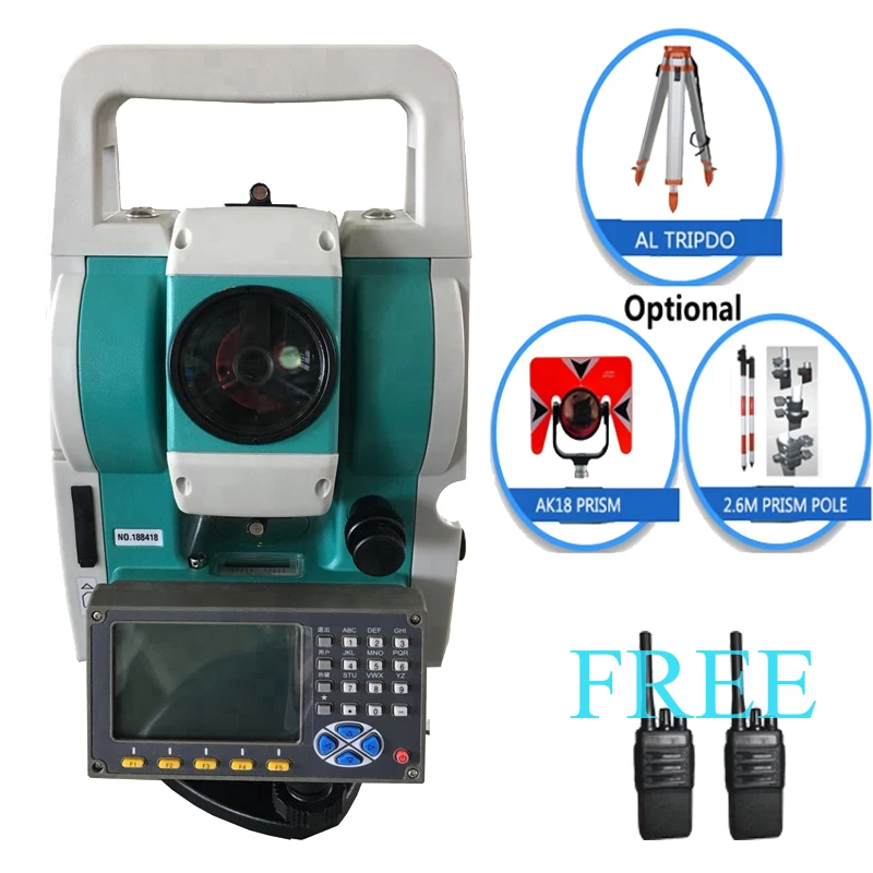 Complete Set Total Station Double LCD Total Station with Free Walkie Talkie High Accuracy Total Station
Complete Set Total Station Double LCD Total Station with Free Walkie Talkie High Accuracy Total Station