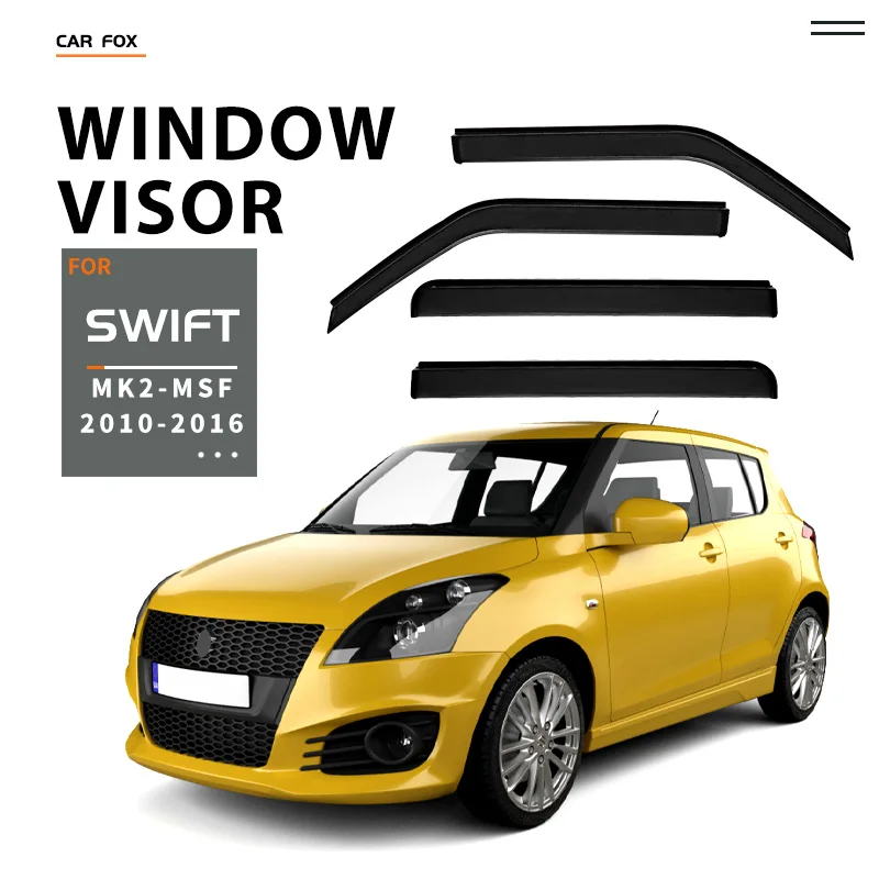 Пластиковый оконный козырек для SUZUKI Swift GL RS MSF A2L SF 2005-2023, оттенки для вентиляции, защита от солнца, дождя, 4 шт./комплект
Пластиковый оконный козырек для SUZUKI Swift GL RS MSF A2L SF 2005-2023, оттенки для вентиляции, защита от солнца, дождя, 4 шт./комплект