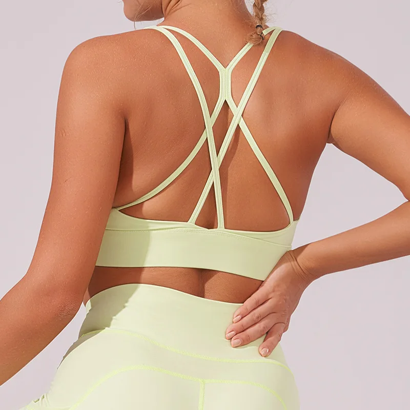 Sexy Women Cross Back Sport Bras Padded Strappy Criss Cross Cropped Bras for Yoga Workout Fitness Low Impact
Sexy Women Cross Back Sport Bras Padded Strappy Criss Cross Cropped Bras for Yoga Workout Fitness Low Impact