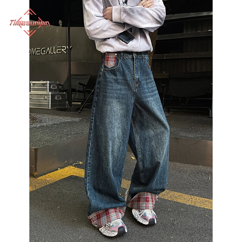 American Straight Leg Casual Jeans Male Brand Wide Leg Blue Denim Pants Simple Vintage Outside High Street Denim Trousers 8XL
American Straight Leg Casual Jeans Male Brand Wide Leg Blue Denim Pants Simple Vintage Outside High Street Denim Trousers 8XL