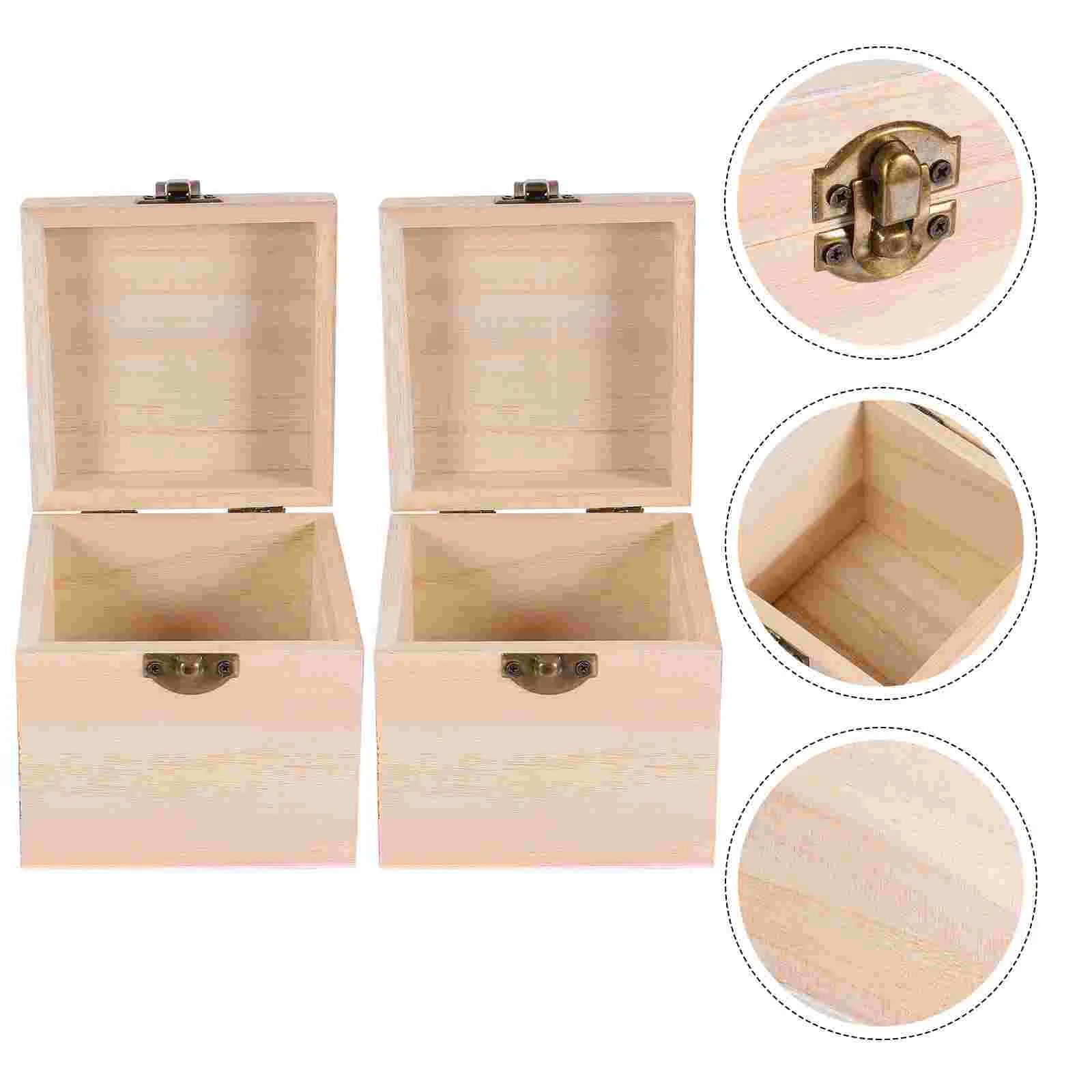 2pcs Wooden Gift Box Natural Wood Hand Polished Retro Buckle Design Small Portable Storage Jewelry Home Decor Packaging
2pcs Wooden Gift Box Natural Wood Hand Polished Retro Buckle Design Small Portable Storage Jewelry Home Decor Packaging