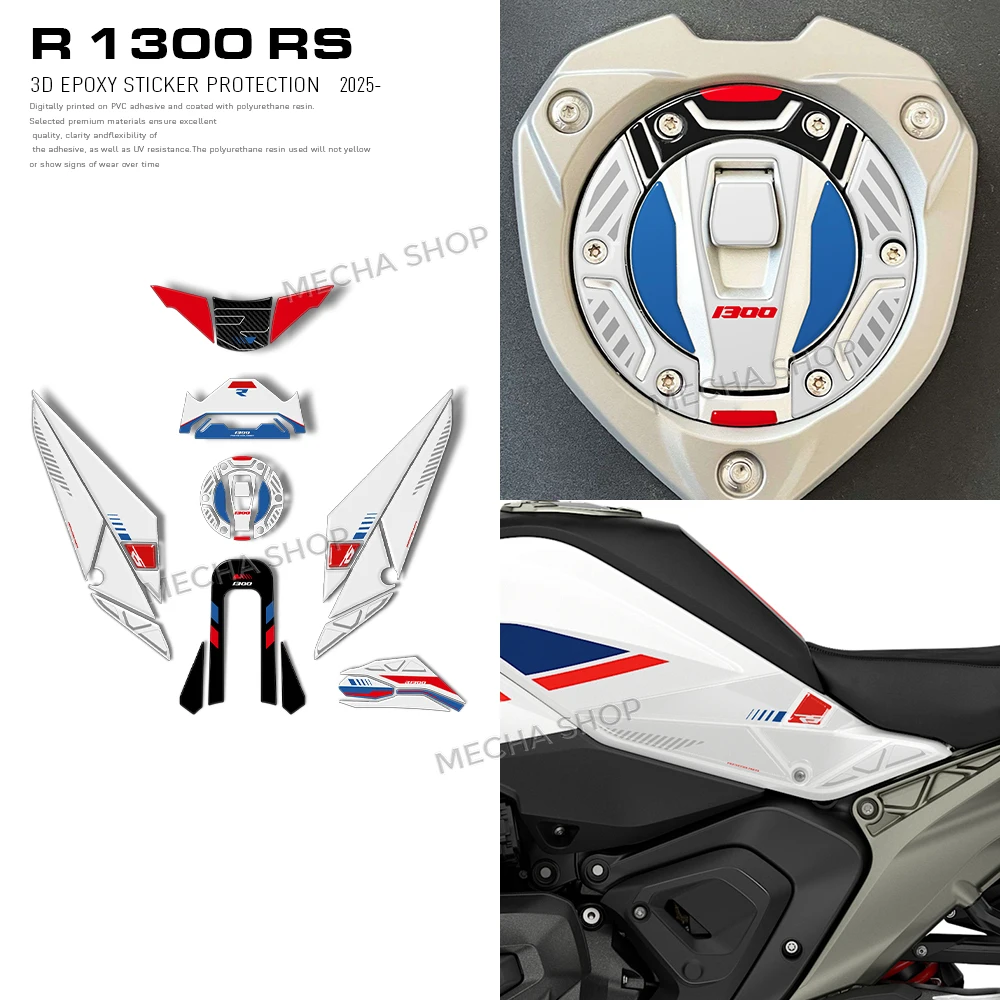 For R 1300 RS R1300RS 2026 Tank Pad Sticker Accessories Motorcycle Waterproof Anti-Scratch 3D Epoxy Decal