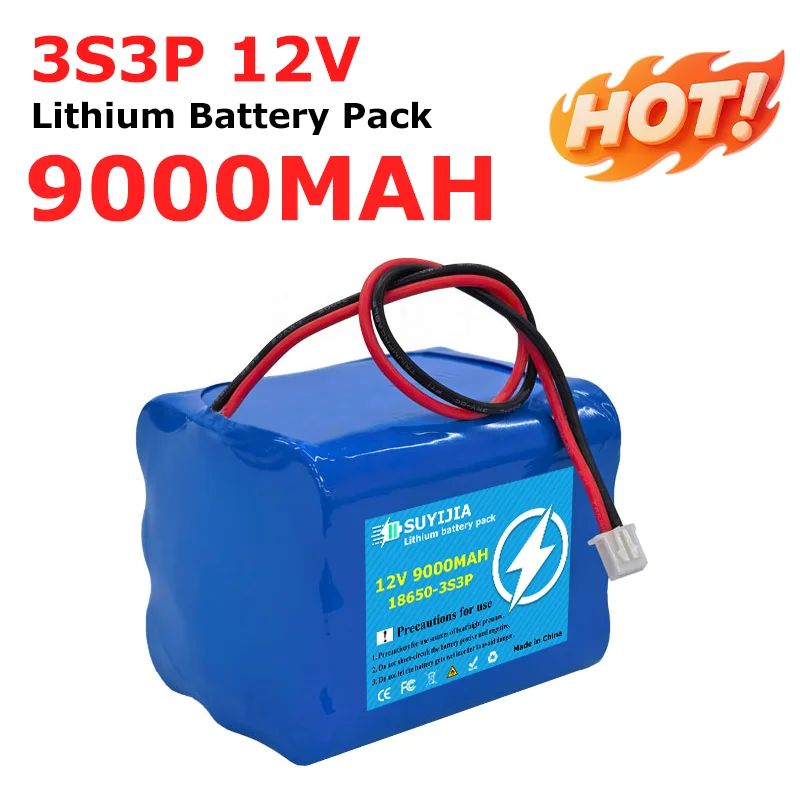 Аккумуляторный блок 11.1V 12V 9000mAh 3S3P 18650 на литиевых элементах для уличных светодиодных фонарей, аудиооборудования и медицинского оборудования
Аккумуляторный блок 11.1V 12V 9000mAh 3S3P 18650 на литиевых элементах для уличных светодиодных фонарей, аудиооборудования и медицинского оборудования