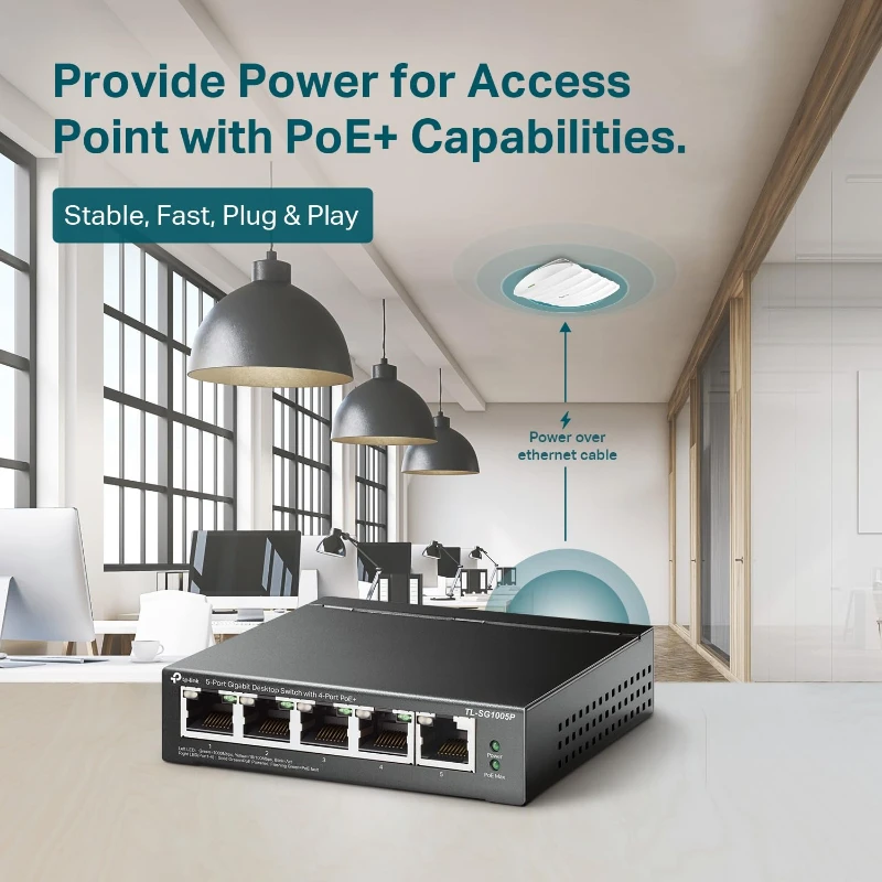 Переключатель PoE TP-LINK, 5-портовый гигабитный удлинитель, выход 1 в 5, поддерживает стандартный источник питания PoE IEEE 802.3af/at, Plug and Play, мини-размер
Переключатель PoE TP-LINK, 5-портовый гигабитный удлинитель, выход 1 в 5, поддерживает стандартный источник питания PoE IEEE 802.3af/at, Plug and Play, мини-размер