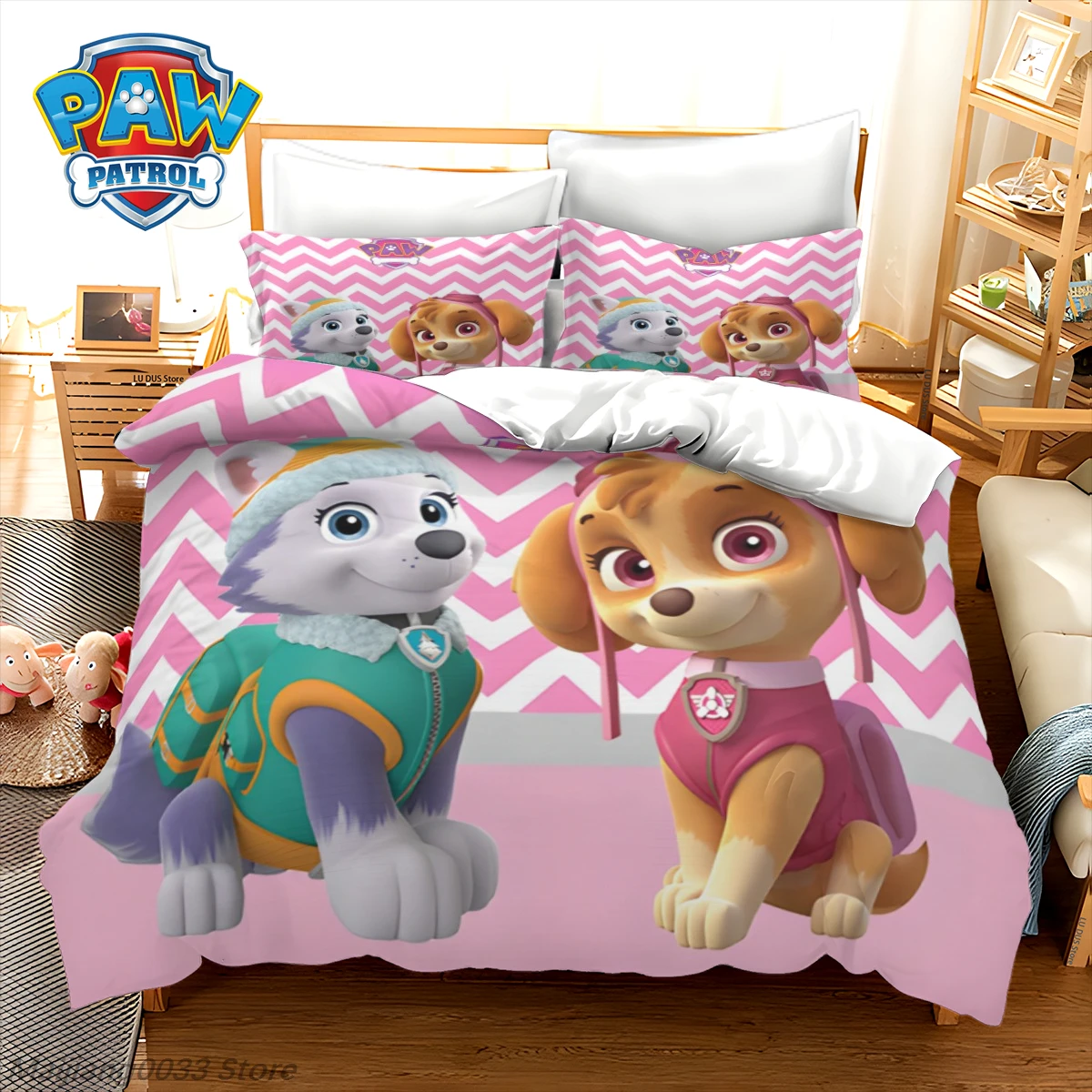 Paw Patrol Cartoon Duvet Cover, Cute Puppy Printed Quilt Cover with Pillowcase, Soft Bedding for Kids Bedroom
Paw Patrol Cartoon Duvet Cover, Cute Puppy Printed Quilt Cover with Pillowcase, Soft Bedding for Kids Bedroom