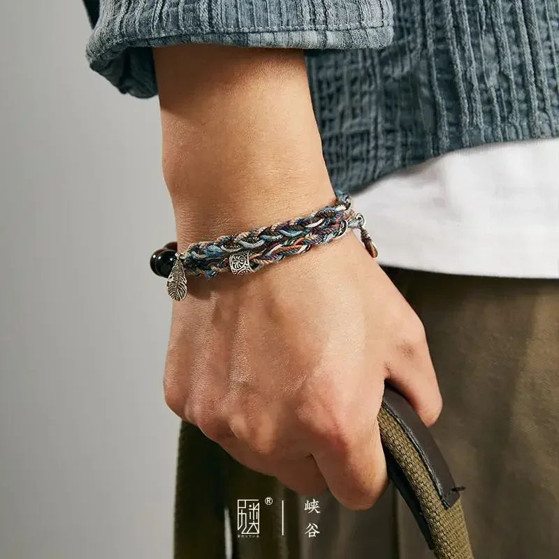 Original Design Chinese Martial Arts Style Hand Rope Men And Women 925 Sterling Silver Charms Hand Woven Bracelet Fine Jewelry)
Original Design Chinese Martial Arts Style Hand Rope Men And Women 925 Sterling Silver Charms Hand Woven Bracelet Fine Jewelry)