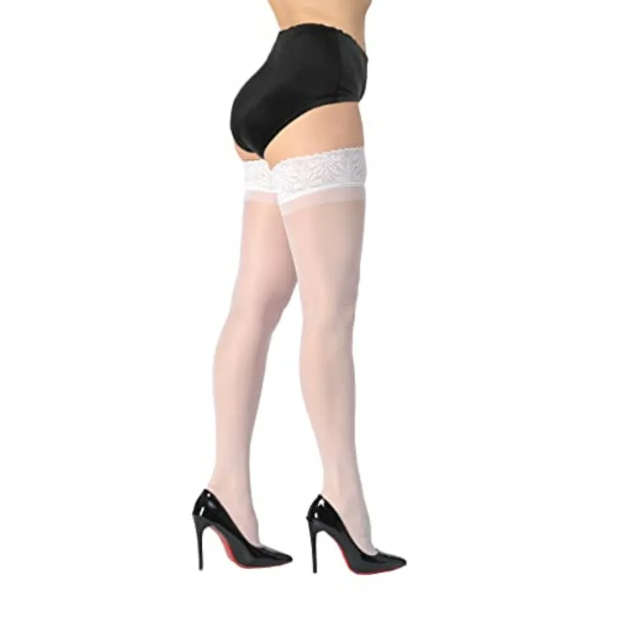 DORALLURE Thigh High Stockings Silicone Lace Top Stay Up Silky Semi Sheer Pantyhose for Women Hold Up Nylon
DORALLURE Thigh High Stockings Silicone Lace Top Stay Up Silky Semi Sheer Pantyhose for Women Hold Up Nylon
