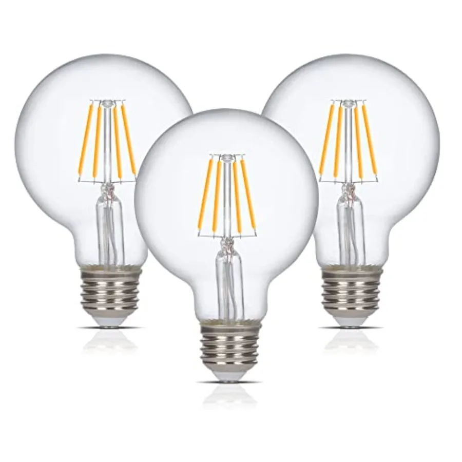 LED Edison Vintage Vanity Globe Filament G25 G80 4W Dimmable 40W Equivalent (3 Pack) 120V Light Bulb for Bathroom Makeup Mirror
LED Edison Vintage Vanity Globe Filament G25 G80 4W Dimmable 40W Equivalent (3 Pack) 120V Light Bulb for Bathroom Makeup Mirror