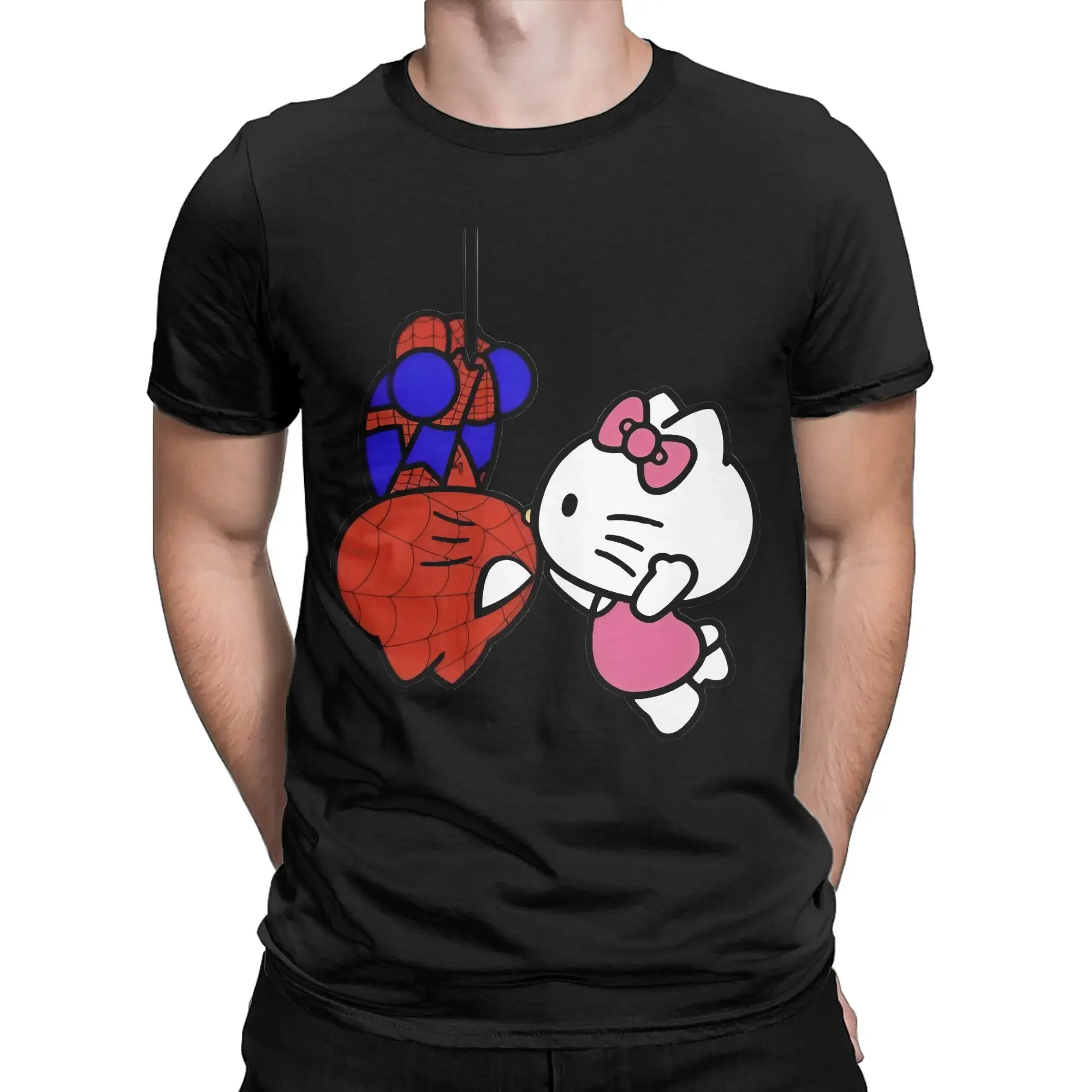 Hello Kitty Spiderman Boyfriend Girlfriend T-Shirt Men's Cotton Clothes Print Round Neck Short Sleeve T-shirt Women Casual Tops
Hello Kitty Spiderman Boyfriend Girlfriend T-Shirt Men's Cotton Clothes Print Round Neck Short Sleeve T-shirt Women Casual Tops
