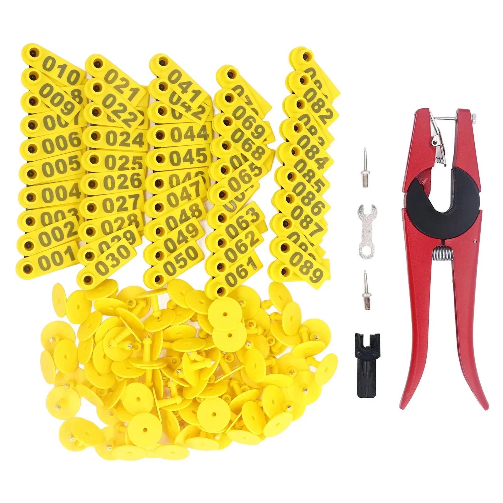 100 Sets Livestock Ear Tag Kit Number Animal Ear Tag with Applicator for Cattle Horse Pig Sheep Goat Ear Tag Kits
100 Sets Livestock Ear Tag Kit Number Animal Ear Tag with Applicator for Cattle Horse Pig Sheep Goat Ear Tag Kits