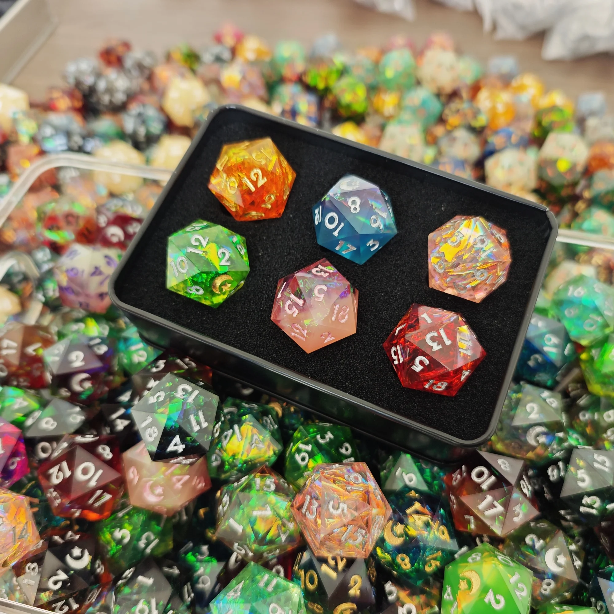 MINI PLANET Colored Resin 6pcs D20 Dice Set Blind Box for TRPG Dungeons&Dragons Cthulhu Board Game DND Accessories Gift
MINI PLANET Colored Resin 6pcs D20 Dice Set Blind Box for TRPG Dungeons&Dragons Cthulhu Board Game DND Accessories Gift