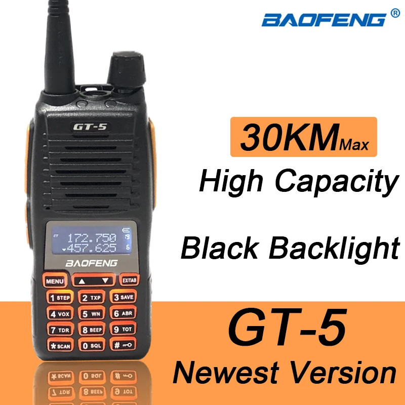 2021 BF GT-5 Baofeng Walkie Talkie Long Range 10 KM Two Way Ham Radio Dual PTT hf Transceiver Portable Radios Upgrade New
2021 BF GT-5 Baofeng Walkie Talkie Long Range 10 KM Two Way Ham Radio Dual PTT hf Transceiver Portable Radios Upgrade New