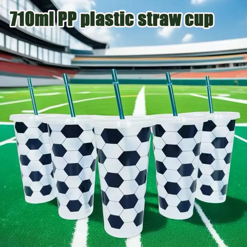 5-10PCS 710ml Football Design Straw Cup Clear PP Plastic Drinking Bottle Leak Proof Reusable Tumbler for Sport Travel
5-10PCS 710ml Football Design Straw Cup Clear PP Plastic Drinking Bottle Leak Proof Reusable Tumbler for Sport Travel