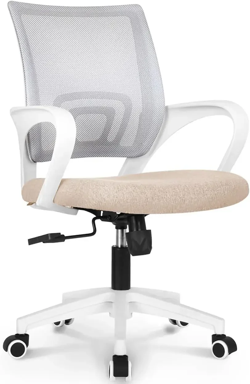 Office Computer Desk Chair Gaming-Ergonomic Mid Back Cushion Lumbar Support with Wheel Adjustable Swivel Rolling Home
Office Computer Desk Chair Gaming-Ergonomic Mid Back Cushion Lumbar Support with Wheel Adjustable Swivel Rolling Home