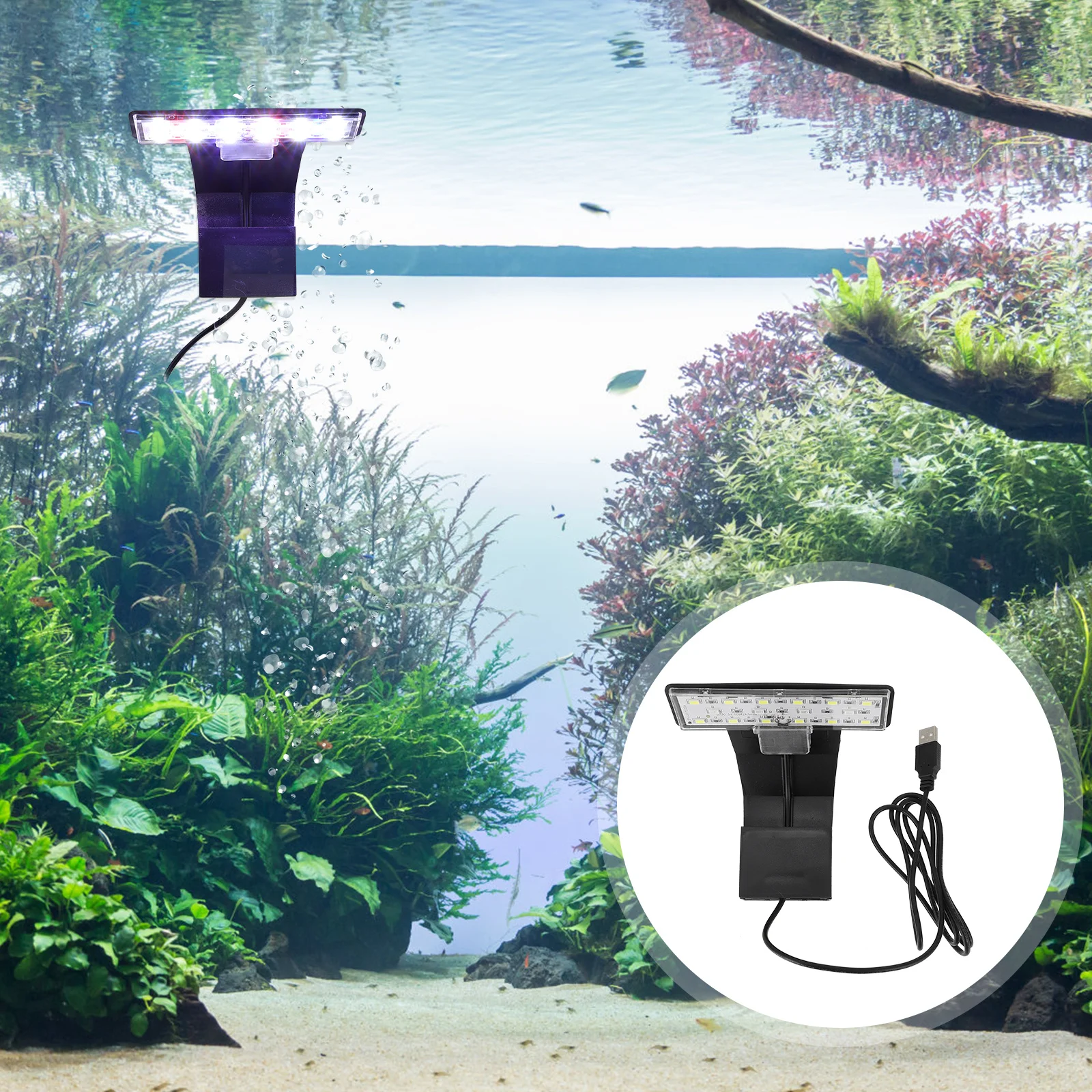 LED Fish Tank Light Clip-on Aquarium Lamp USB Rechargeable Waterproof Clip Aquarium Lights Aquatic Plant Lighting Natural Color
LED Fish Tank Light Clip-on Aquarium Lamp USB Rechargeable Waterproof Clip Aquarium Lights Aquatic Plant Lighting Natural Color
