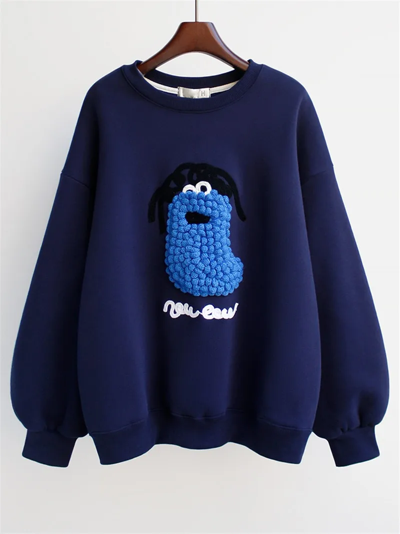Dopamine Lazy Style Women's Fleece Lined Thickened Winter Cartoon Offbeat 3D Decoration Sweatshirt Korean Style round Neck Lo...
Dopamine Lazy Style Women's Fleece Lined Thickened Winter Cartoon Offbeat 3D Decoration Sweatshirt Korean Style round Neck Lo...