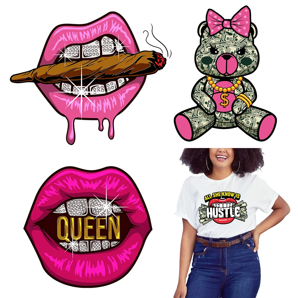 Fashion Women Lips Patches For Clothes Heat Transfer Thermal Stickers DIY Washable T-Shirts Iron On Transfer Girls Queen Patches
Fashion Women Lips Patches For Clothes Heat Transfer Thermal Stickers DIY Washable T-Shirts Iron On Transfer Girls Queen Patches