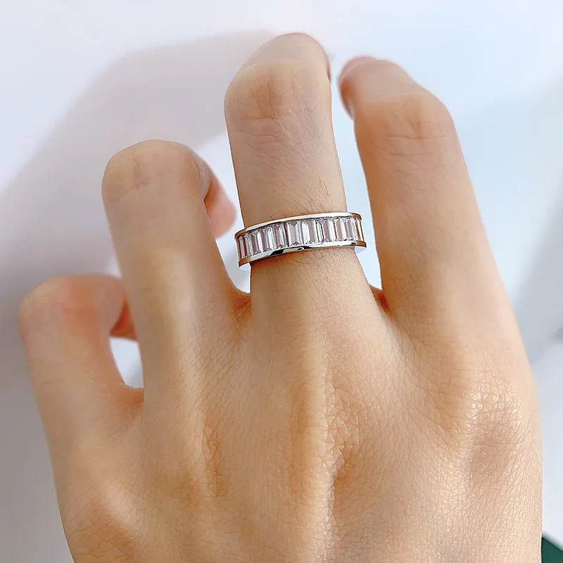 Eternity Wedding Ring for Women Authentic Pure 925 Sterling Silver Similar Diamond Fine Fashion Jewelry
Eternity Wedding Ring for Women Authentic Pure 925 Sterling Silver Similar Diamond Fine Fashion Jewelry