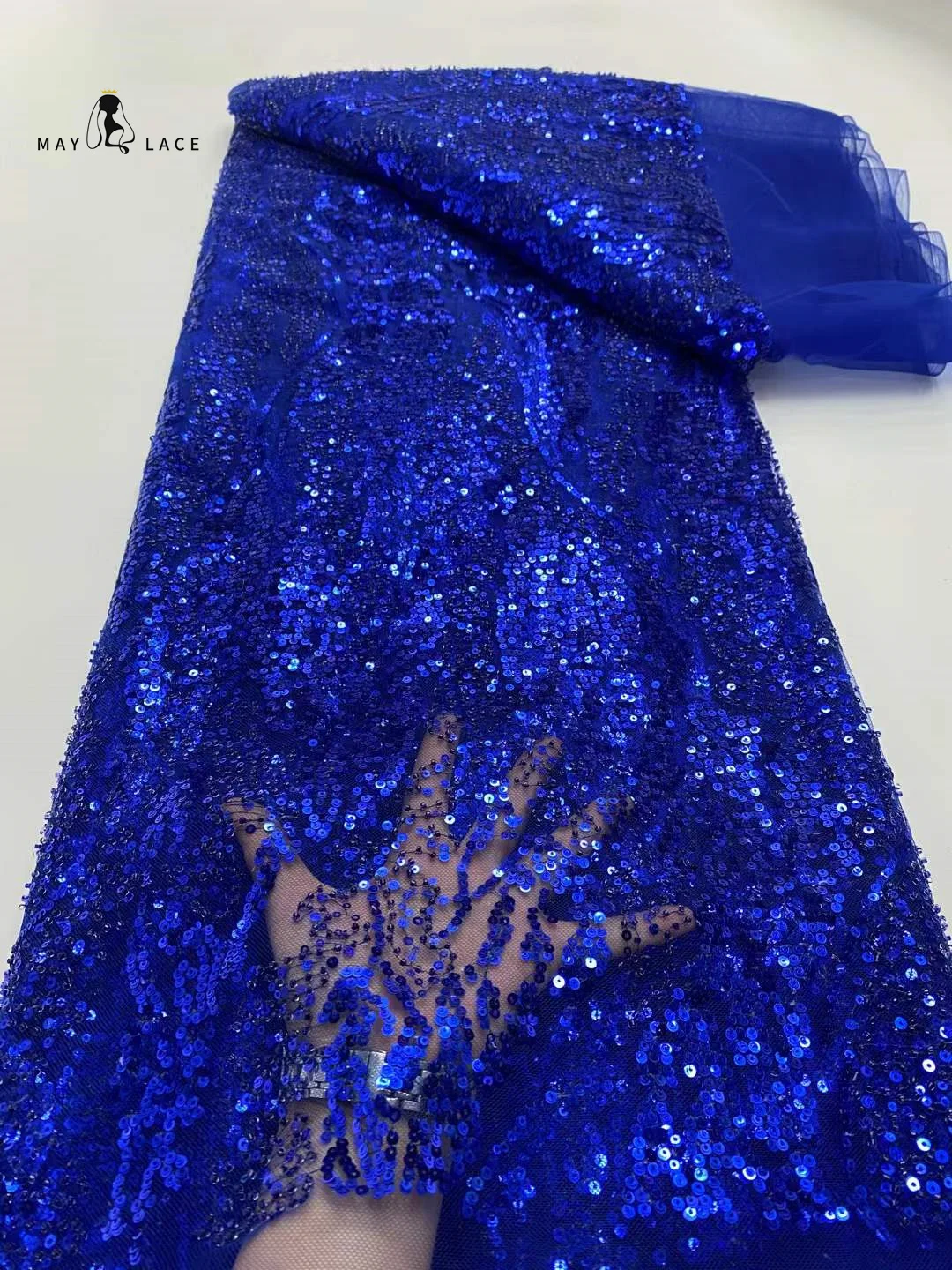 Latest Royal Blue French Tulle Lace Fabric Beaded Mesh Lace African Lace Fabrics Sequins Embroidery For Wedding Dresses Party
Latest Royal Blue French Tulle Lace Fabric Beaded Mesh Lace African Lace Fabrics Sequins Embroidery For Wedding Dresses Party