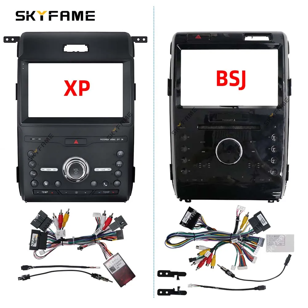 SKYFAME Car Frame Fascia Adapter Canbus Box Decoder Android Radio Dash Fitting Panel Kit For Ford F150 F250 Raptor