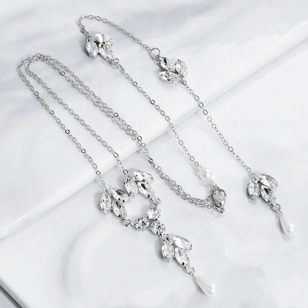 2 Pcs Backless Necklace Fashion Jewelry for Women Classy Dress Simple Bridesmaid Accessories Alloy Body Bridal Wedding
2 Pcs Backless Necklace Fashion Jewelry for Women Classy Dress Simple Bridesmaid Accessories Alloy Body Bridal Wedding