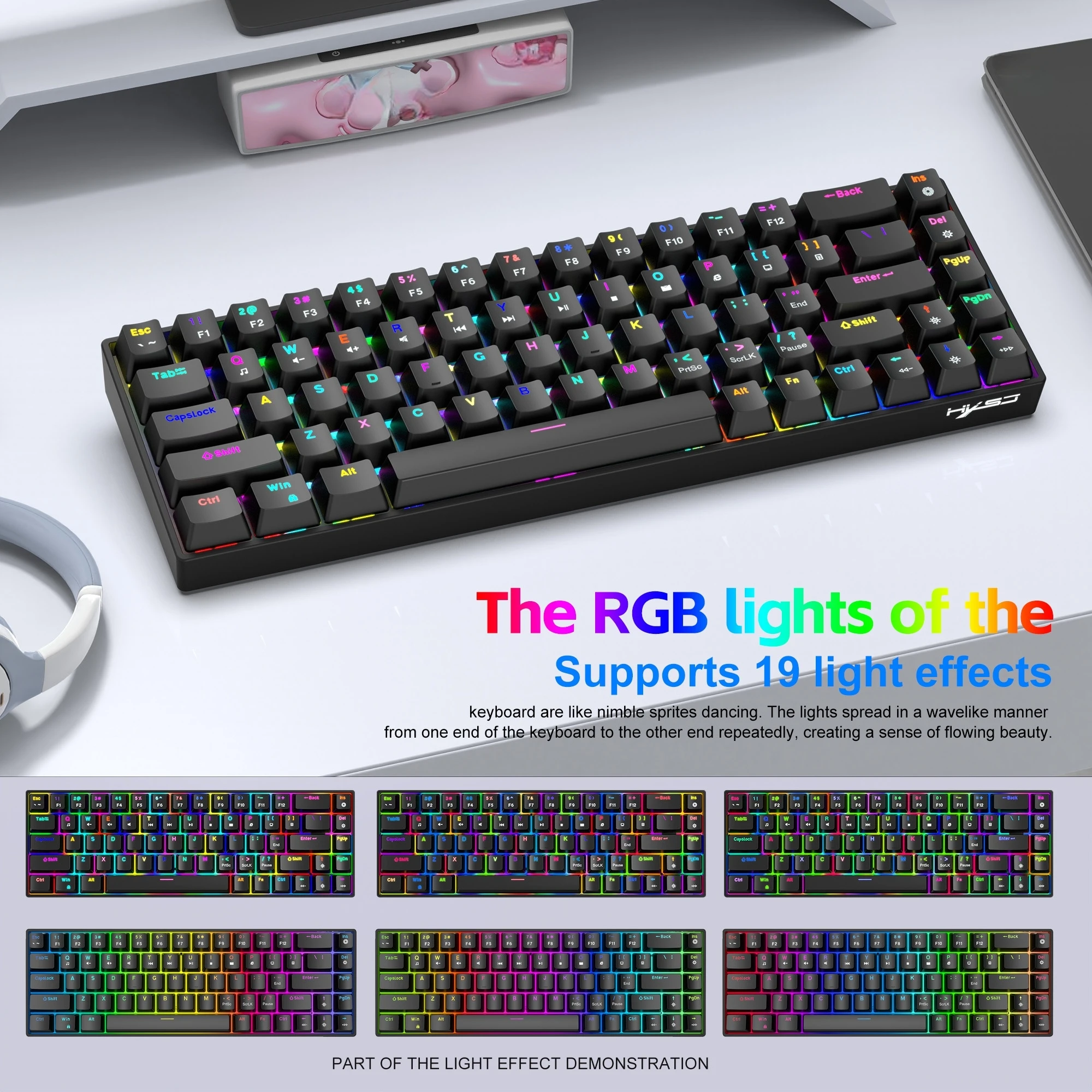 68% Mechanical Keyboard RGB Backlit for Gaming Red Switches,Office Typing, Ergonomic Design, USB Cable Included Keyboard Game
68% Mechanical Keyboard RGB Backlit for Gaming Red Switches,Office Typing, Ergonomic Design, USB Cable Included Keyboard Game