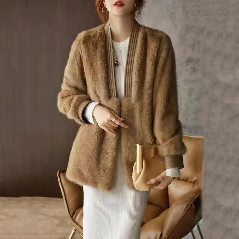 Maillard Imitation Mink Rabbit Fur Coat Women's New Versatile and Fashionable Loose Fur One-piece Thick Top
Maillard Imitation Mink Rabbit Fur Coat Women's New Versatile and Fashionable Loose Fur One-piece Thick Top