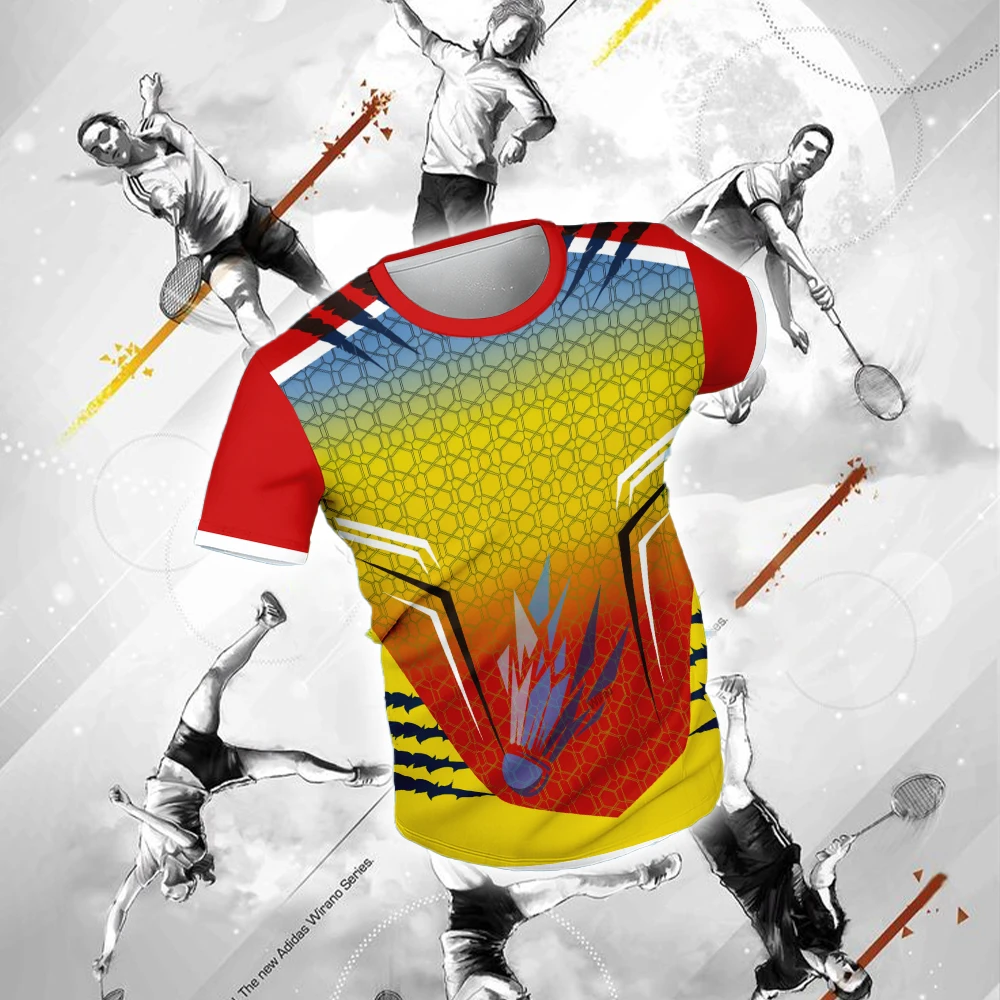 Outdoor Sports Exercise Badminton Jersey Breathable Quick-drying Unisex Short-sleeved T-shirts Fashion 3D Print Round Neck Tops
Outdoor Sports Exercise Badminton Jersey Breathable Quick-drying Unisex Short-sleeved T-shirts Fashion 3D Print Round Neck Tops