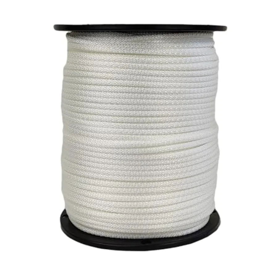 QNR 3/16" White Polyester Rope Solid Braid Dacron Utility Rope 500 ft Spool Low Stretch UV Resistant Industrial Cord
QNR 3/16" White Polyester Rope Solid Braid Dacron Utility Rope 500 ft Spool Low Stretch UV Resistant Industrial Cord