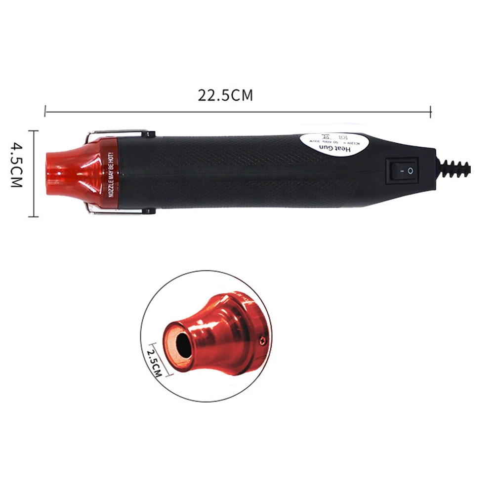 220/110V Hot Air Gun Household Mini DIY Soft Clay Heat Shrink Tube Heat Shrink Film Process Heating Tool Blower
220/110V Hot Air Gun Household Mini DIY Soft Clay Heat Shrink Tube Heat Shrink Film Process Heating Tool Blower