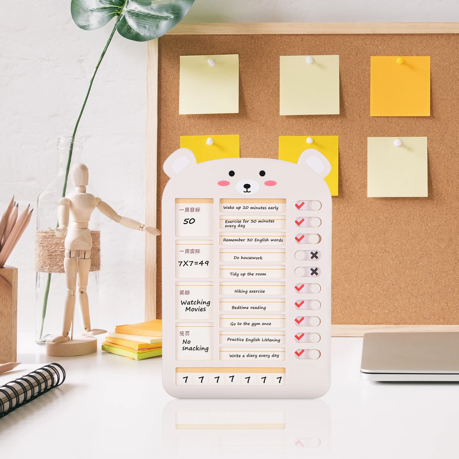 Daily Task Planner Notepad Time Management Tool Weekly Organizer Self Discipline Tracker Punch Card Function High for Women
Daily Task Planner Notepad Time Management Tool Weekly Organizer Self Discipline Tracker Punch Card Function High for Women