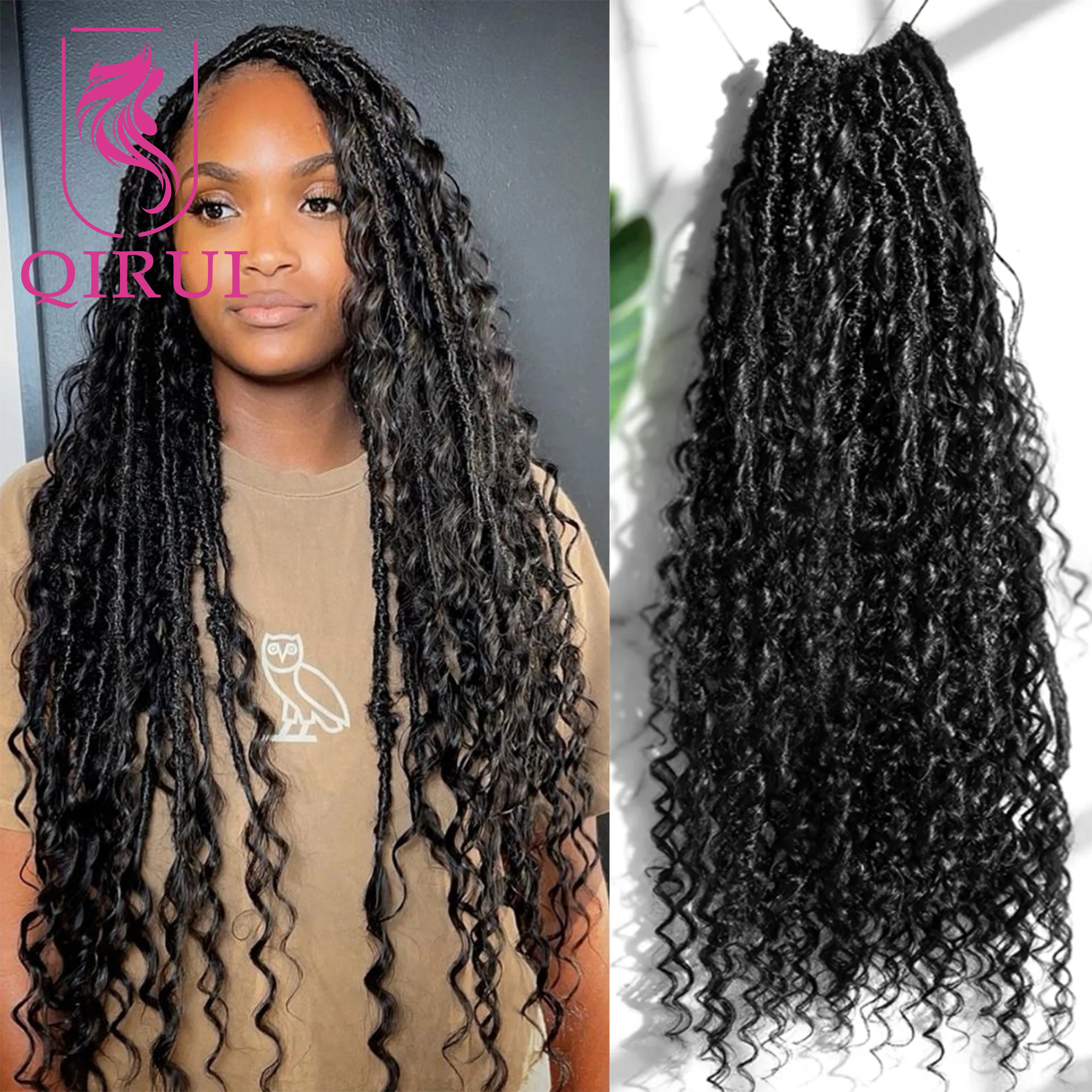 22-дюймовые локоны в стиле бохо с вьющимися человеческими волосами, предварительно закрученные локоны крючком в стиле бохо с вьющимися концами, натуральный черный цвет
22-дюймовые локоны в стиле бохо с вьющимися человеческими волосами, предварительно закрученные локоны крючком в стиле бохо с вьющимися концами, натуральный черный цвет