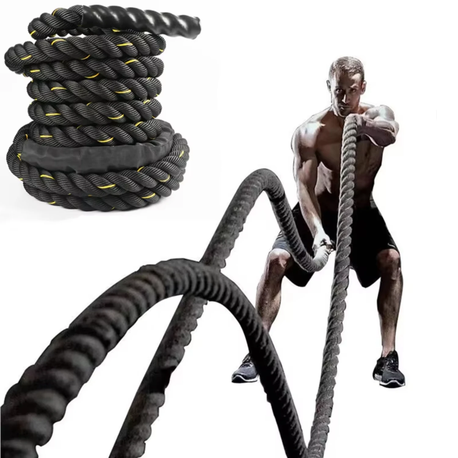 Weighted Jump Rope Gym Outdoor Fitness Exercise Physical Training Battle Rope Battling Strength Training Fitness Rope
Weighted Jump Rope Gym Outdoor Fitness Exercise Physical Training Battle Rope Battling Strength Training Fitness Rope