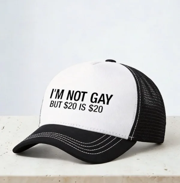 I'm Not Gay But 20 is 20 Baseball Cap For Man Bisexual Lesbian LGBT Gay hat Pride Birthdays Party Gifts trucker hat Garros
I'm Not Gay But 20 is 20 Baseball Cap For Man Bisexual Lesbian LGBT Gay hat Pride Birthdays Party Gifts trucker hat Garros