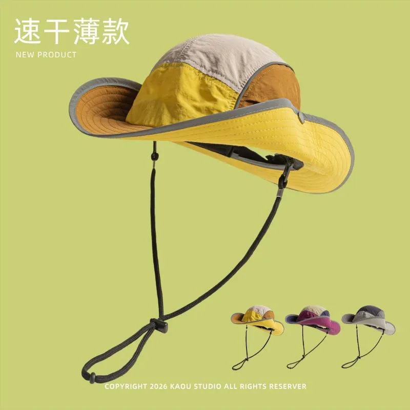 Retro Tooling Style Color Matching Quick-drying Bucket Hats Women Summer Outdoor Camping Sun Protection Leisure Thin Men's Cap
Retro Tooling Style Color Matching Quick-drying Bucket Hats Women Summer Outdoor Camping Sun Protection Leisure Thin Men's Cap