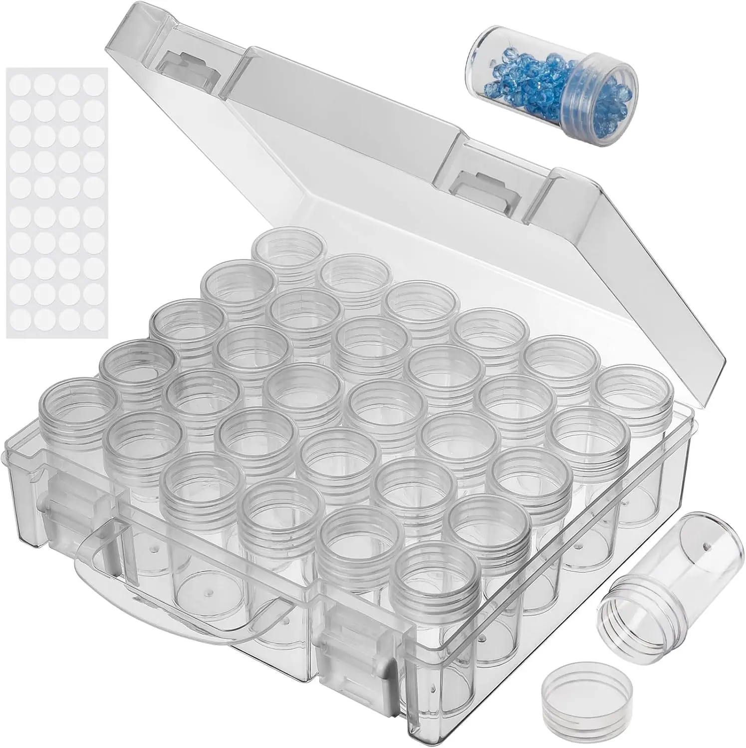 30 Grid Bead Organizer - Clear Diamond Painting Storage Containers for Small Items
30 Grid Bead Organizer - Clear Diamond Painting Storage Containers for Small Items