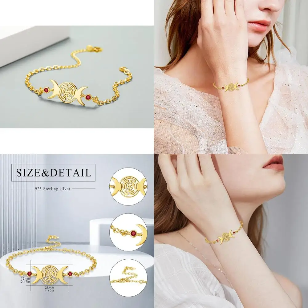 Браслет из стерлингового серебра с тройной богиней луны — гекат, лилит, греческая мифология, виккан, ювелирные изделия из лунного камня
Браслет из стерлингового серебра с тройной богиней луны — гекат, лилит, греческая мифология, виккан, ювелирные изделия из лунного камня