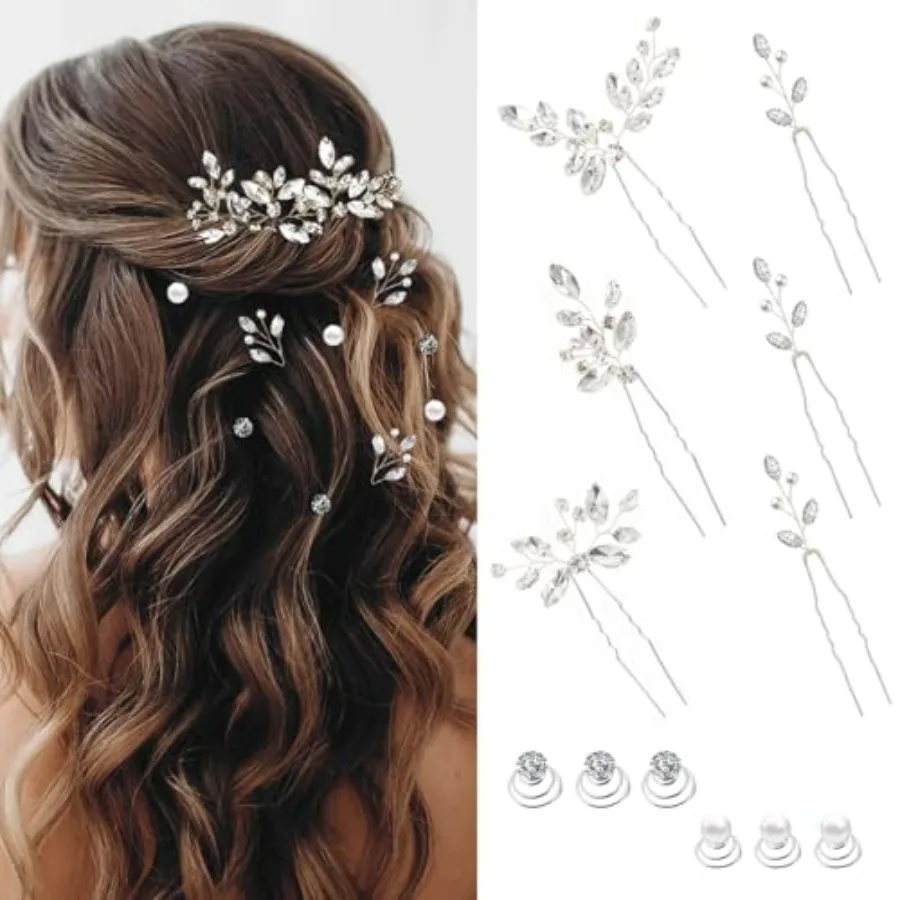 12 Pieces Hair Accessories for Women Pearl Crystal Bridal Hair Pins Wedding HairPieces for Brides Vintage Decorations Bride Bri
12 Pieces Hair Accessories for Women Pearl Crystal Bridal Hair Pins Wedding HairPieces for Brides Vintage Decorations Bride Bri