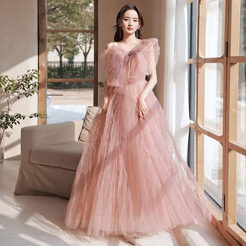 Women's Prom Dresses Bowknot Princess Style Off The Shoulder Mid Length Skirt Sleeveless Banquet Party Dress for Women Vestidos
Women's Prom Dresses Bowknot Princess Style Off The Shoulder Mid Length Skirt Sleeveless Banquet Party Dress for Women Vestidos