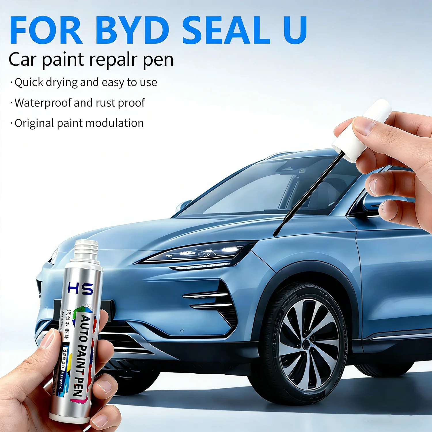 Карандаш для ремонта краски, средство для удаления царапин, аксессуары для авто DIY, белый WA2, синий, красный BYC, светло-серый HAZ, черный BGA для BYD Seal U
Карандаш для ремонта краски, средство для удаления царапин, аксессуары для авто DIY, белый WA2, синий, красный BYC, светло-серый HAZ, черный BGA для BYD Seal U